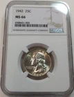 1942 Washington 25c Quarter NGC MS66 #6588431-003