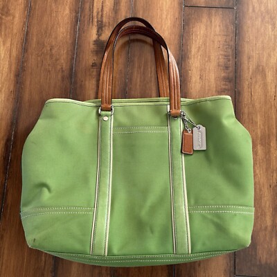 コーチ Coach CF797 リバーシブル フルジップウィンドブレーカー 黄緑 Coach Tote Bag Green Canvas Carryall Lined Shoulder L0893-70157 | eBay