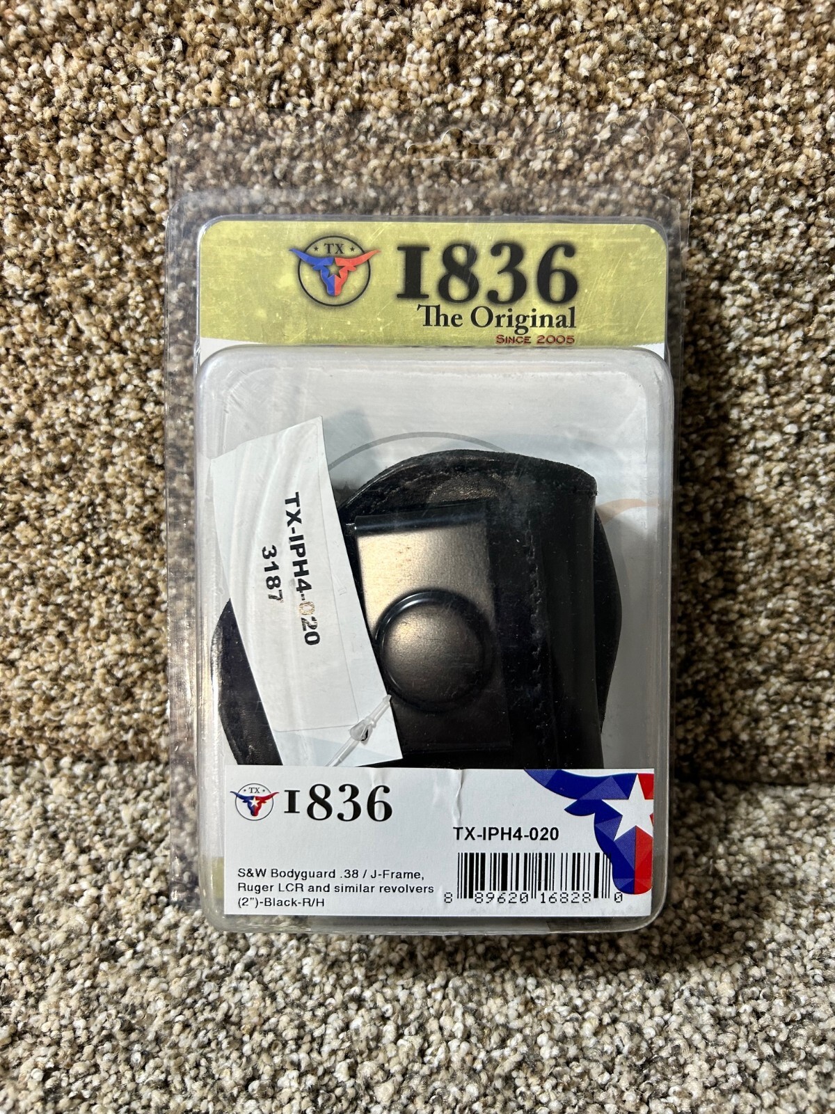 Texas 1836 Holster S&W Bodyguard  .38/J-Frame, Ruger LCR & Similar - RH - 2