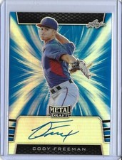 2019 Leaf Metal Draft CODY FREEMAN Blue Prismatic Auto RC 19/30 Rangers