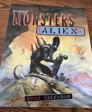 2000 Unused Calendar - DARK HORSE MONSTERS & ALIENS Horror