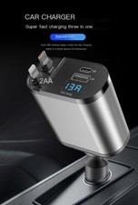 4 IN 1 Retractable Car Charger Cable