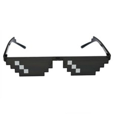  NEW Black Thug Life Sunglasses Pixel Glass Unisex Fashion Eyewear