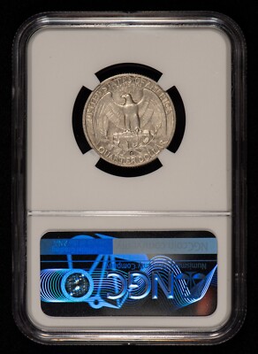 1964-D 25c Washington Quarter - FS-901 Type-C Rev of 65 - NGC AU