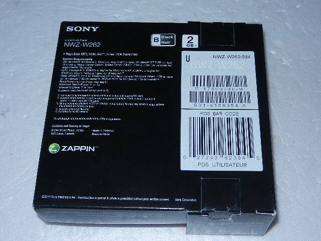 クリスマス read unopened never use Sony Walkman 2GB NWZ-W262 MP3 Digital