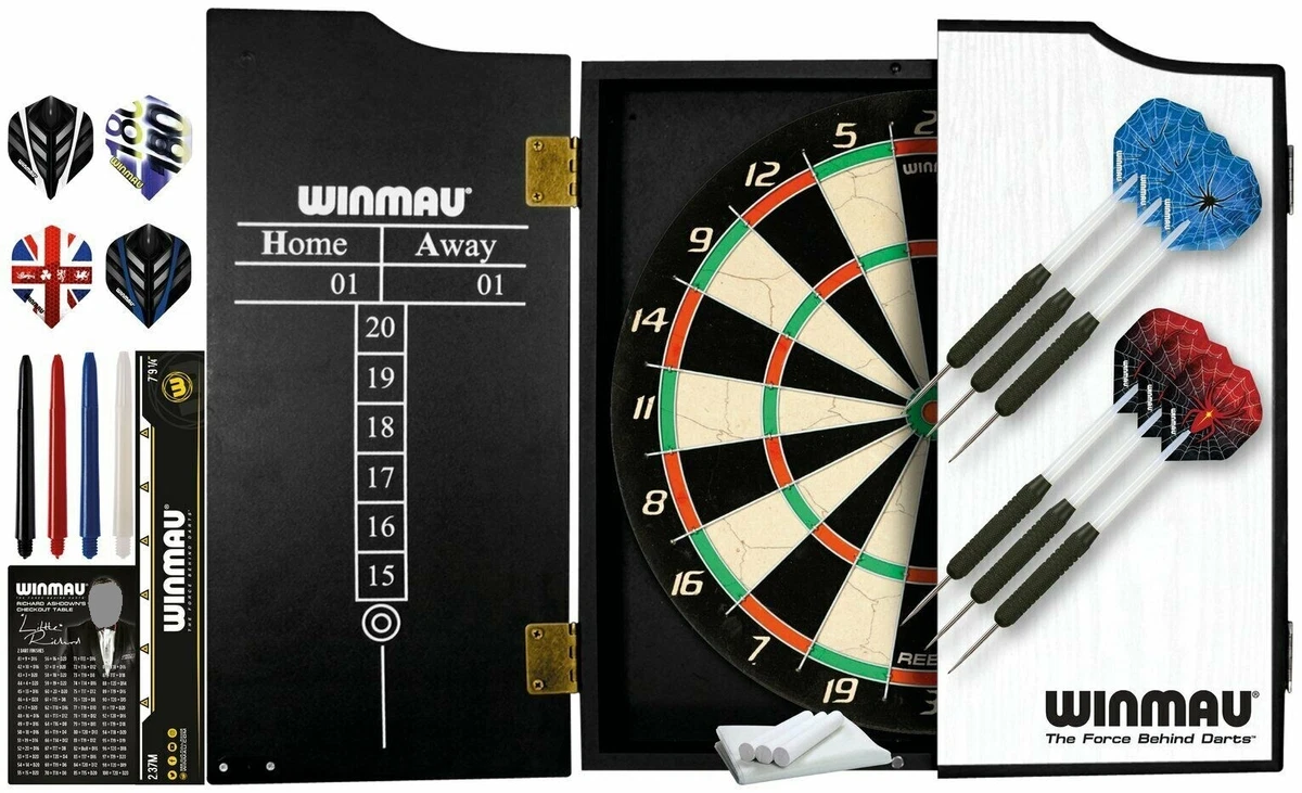 Armoire Cible Fléchettes WINMAU - Cabinet Design Crâne | Pour Cibles Bristle