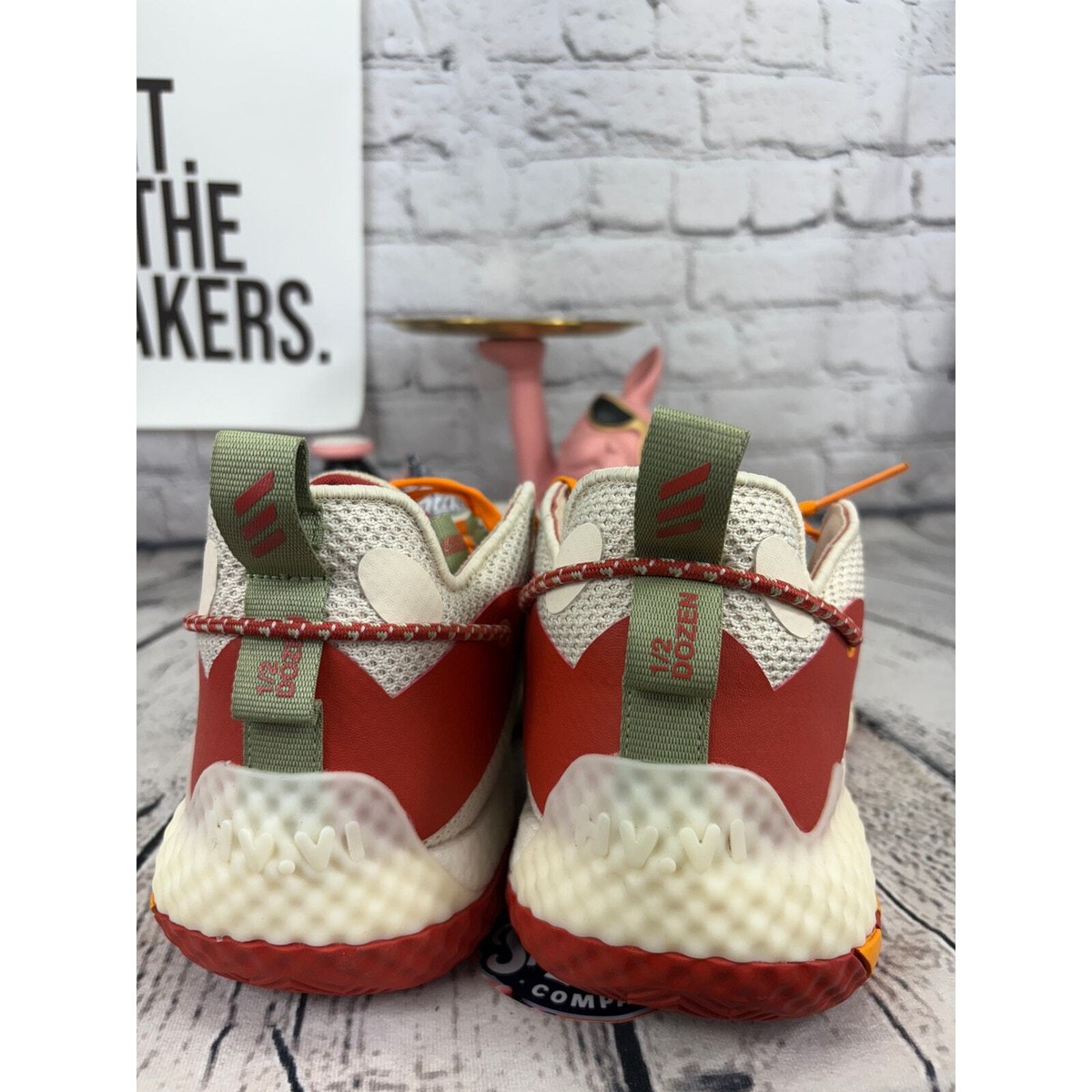 NEW adidas Harden Vol 6 Mens Size 13 Wonder White Magic Lime Basketball Sneakers Adidas Harden Vol. 6 Men main image 2