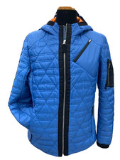 Giubbotto piumino uomo Best Company blu cobalto bluette con cappuccio taglia L