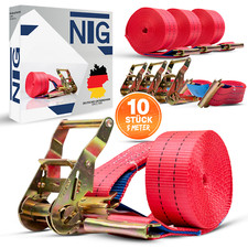 Spanngurt Zurrgurt Kombi-Ankerschiene 10 Stück 1000/2000 daN 5m, 50 mm, 2-teilig