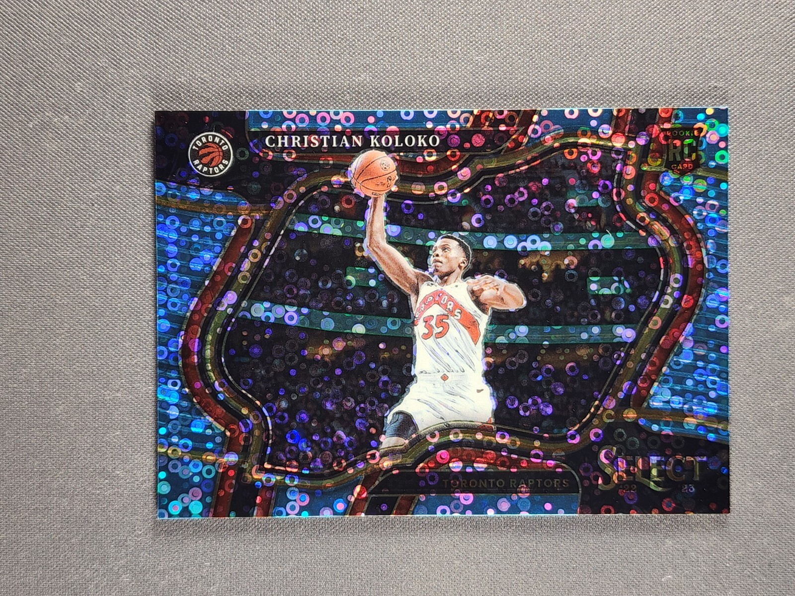 2022-23 Panini Select #297 Christian Koloko /99 Agua Fast Break Disco Blue RC