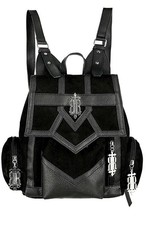 Restyle Darcy Backpack Harness Pockets Gothic Occult Metal Logo Handbag Purse