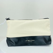 Jo Malone COSMETIC EMPTY Pouch/Bag Cream  Black Travel - NEW