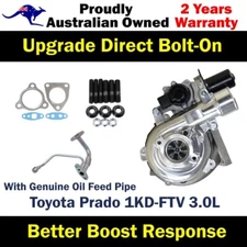 Upgrade Billet Turbo+Oil Feed Pipe For Toyota Landcruiser Prado 1KD-FTV 3.0L