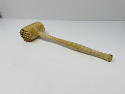 LARGE WOODEN 12  Mallet/ Meat Tenderizer Hammer Wood Teeth