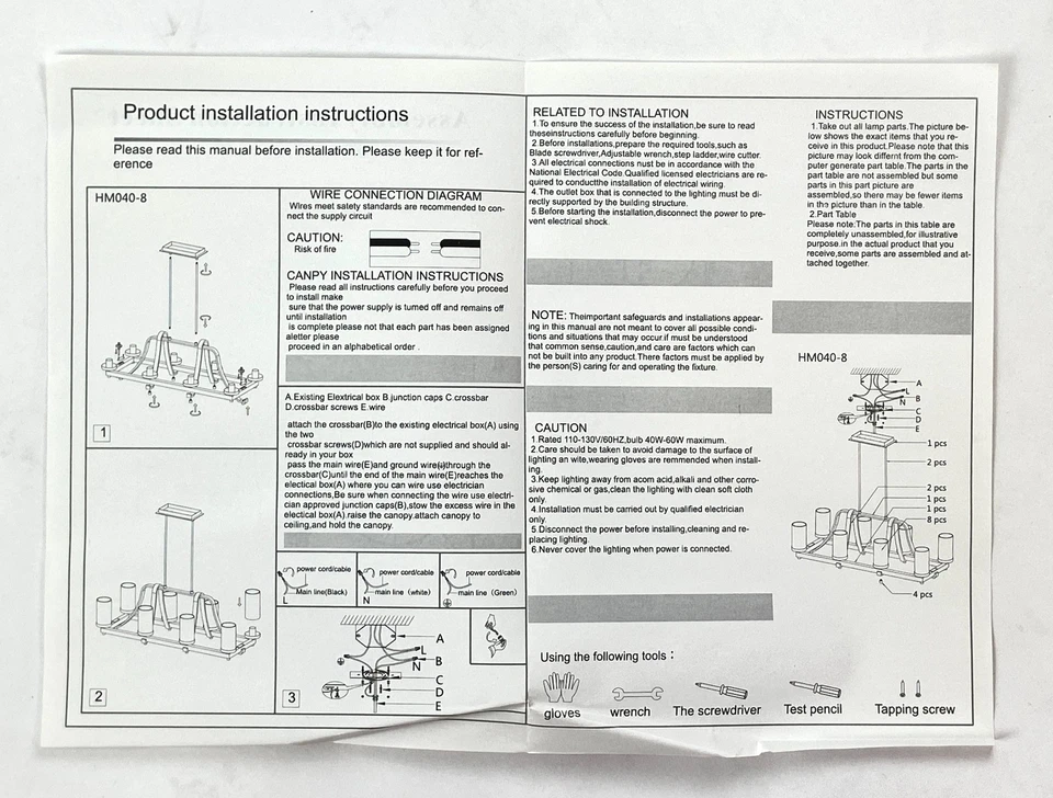Araña Warehouse of Tiffany Guntel interior 8 luces negra 40 pulgadas HM040-8 Foto 4 de 4
