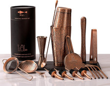 Boston Shaker per Cocktail | Kit Cocktail Da 18 Pezzi Con Design in Rilievo 3D