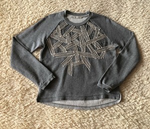 Zara Grigio Con Perline GIROCOLLO VISCOSA COTONE maglione XS | eBay