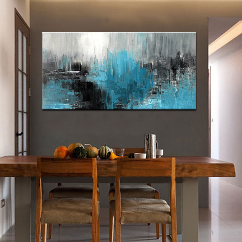 Mintura Hand Painted Modern Abstract Oil Paintings On Canvas Wall Art ...