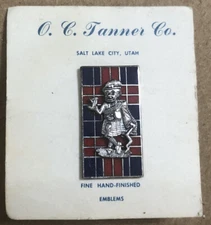 O.C. Tanner Co. Salt Lake City Scotsman Tartan Enamel On Sterling Silver NEW