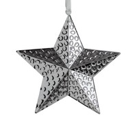 Bauer Stern Zum HäNgen Edelstahl GehäMmert 14 Cm Deko AnhäNger Weihnachten Neu!