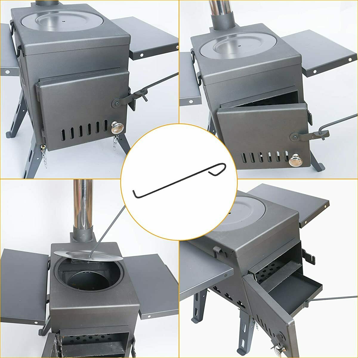 Fltom Camp Tent Stove, Portable Wood Burning Stove for Tent, Shelter,  Camping He | eBay