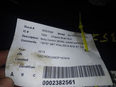 Chassis ECM Body Control BCM Under Steering Column Fits 12-14 ESCALADE 423428