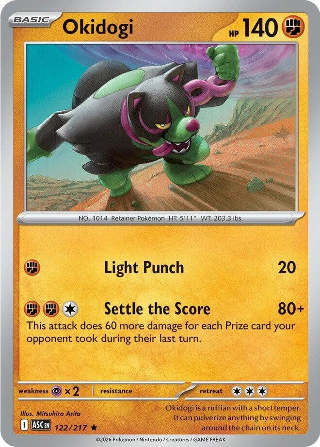 ✨Pokemon - Okidogi - 122/217 - Holo - Rare - Ascended Heroes - NM✨