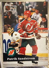 1991-92 Pro Set French Patrik Sundstrom #141 New Jersey Devils