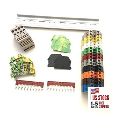 DIN Rail Terminal Blocks Kit by  20 Dinkle DK2.5N DIN Terminal Block 