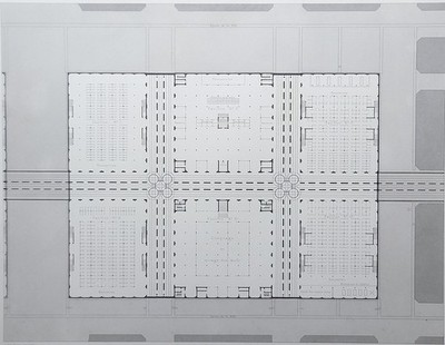 Halles Centrales Paris   Plate 8   c.1850 Double Elephant Architectural Folio