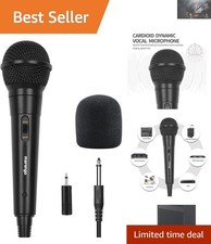 Comfortable Grip Wired Microphone - Dynamic Vocal Pickup and Durable Design