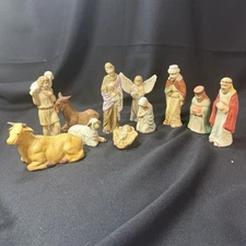 11 Piece Ceramic Porcelain Nativity Set Christmas Holiday