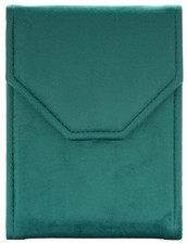 Velvet Necklace Jewelry Travel Folder Storage Display Case Green Green