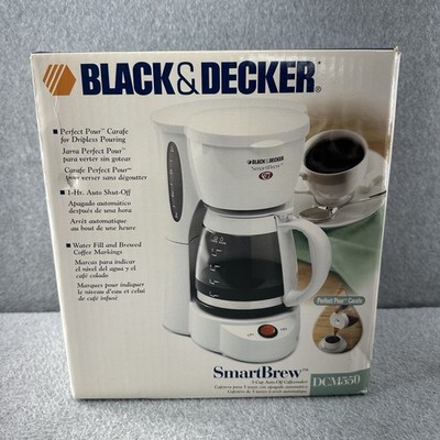 Black and Decker DCM550 Coffeemaker Machine 5 Cup SmartBrew Perfect Pour White