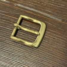 Vintage Solid Brass Belt Buckle, Single Prong, Fits 1 Belt