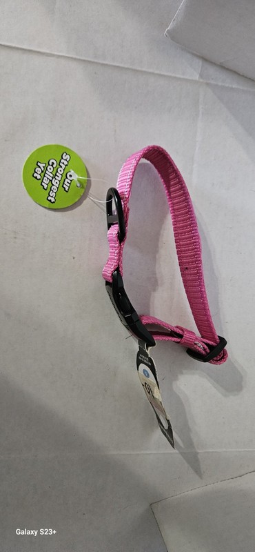 KONG Max Heavy Duty Chew Resistant Dog Collar Pink - Small 10"- 14" - 1"- NEW