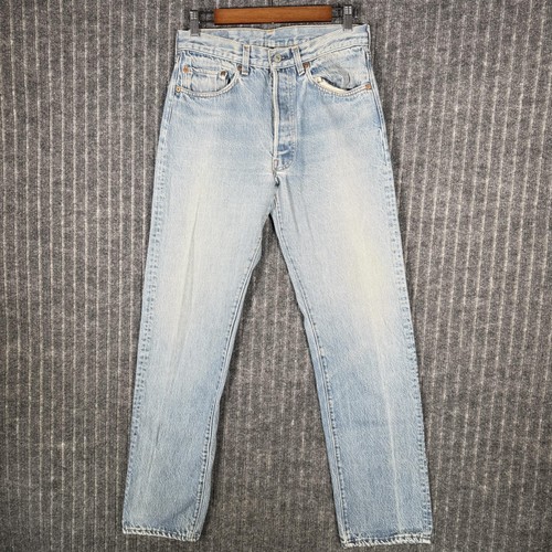 Vintage Levi's 501 Jeans Mens 32x31 Blue Light Wash Straight Denim USA 90s - Image 1