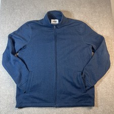 Sonoma Men's Collared Full-Zip Fleece Sweater Collared Jacket XL blue M101