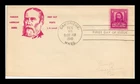 DR JIM STAMPS US COVER JAMES R LOWELL FAMOUS AMERICANS FDC ADDRESSED TORN BACK