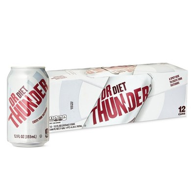 Great Value Dr Thunder Diet Calorie free Cola Soda Pop, 12 fl Oz 12 Pack Cans.