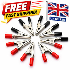 10 x Insulated Crocodile Clips 5A Electrical Battery Connectors Alligator Clamps