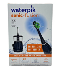 NEW Waterpik Sonic-Fusion Flossing Toothbrush Jet Black FREE SHIPPING 