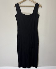 Reformation Maxi Dress Ribbed Black XL Made In USA