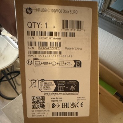 HP USB-C 100W G6 Dockingstation USB-C Dock 100W EURO 9X3V1UT#ABB