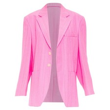 Jacquemus La Veste D'homme Peak Lapels Blazer Women Pink Size 36