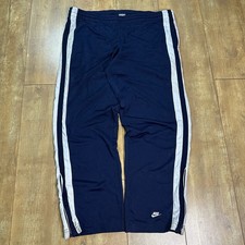 Vintage Nike Baggy Striped Swoosh Track Sweatpants Size L Y2K