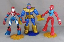 Marvel Spider-Man Bend & Flex Scarlet Spider Thanos Iron Partiot Action Figures