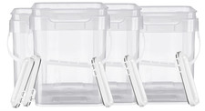 1 Gallon Clear Food Grade BPA Free Bucket with lid Made in USA - Pack of 5