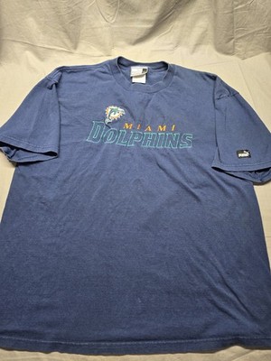 Puma Miami Dolphins NFL T-Shirt Navy Blue XL Vintage 90s Licensed Tee