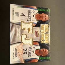 Upper Deck 2009-10 Dual Game Materials Foye Jefferson Timberwolves #DG-FJ